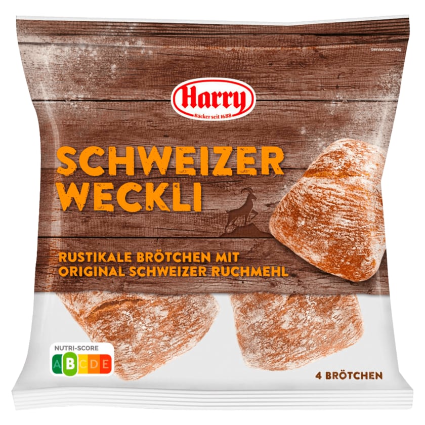 Harry Schweizer Weckli Weizenbrötchen zum Fertigbacken 4Stück